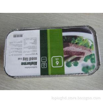 Custom Rectangle Aluminum Foil Container With Lid For Froze